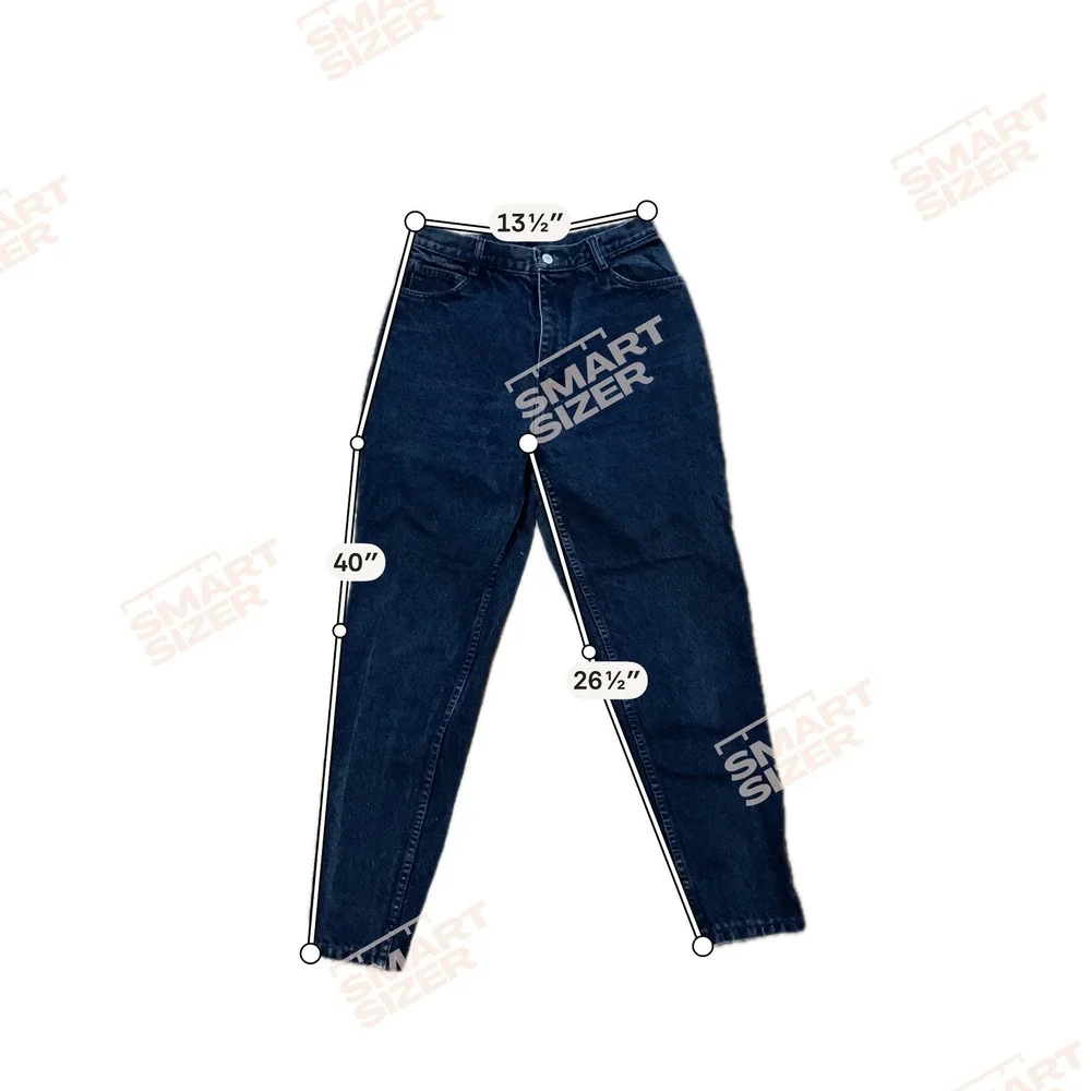 Vintage Jordache Basics High Waisted Mom Jeans Dark Wash Ankle Zip 13/14 8145J